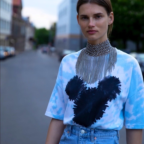 Zara Tops - Zara Disney Tie-Dye Shirt with Mickey Head